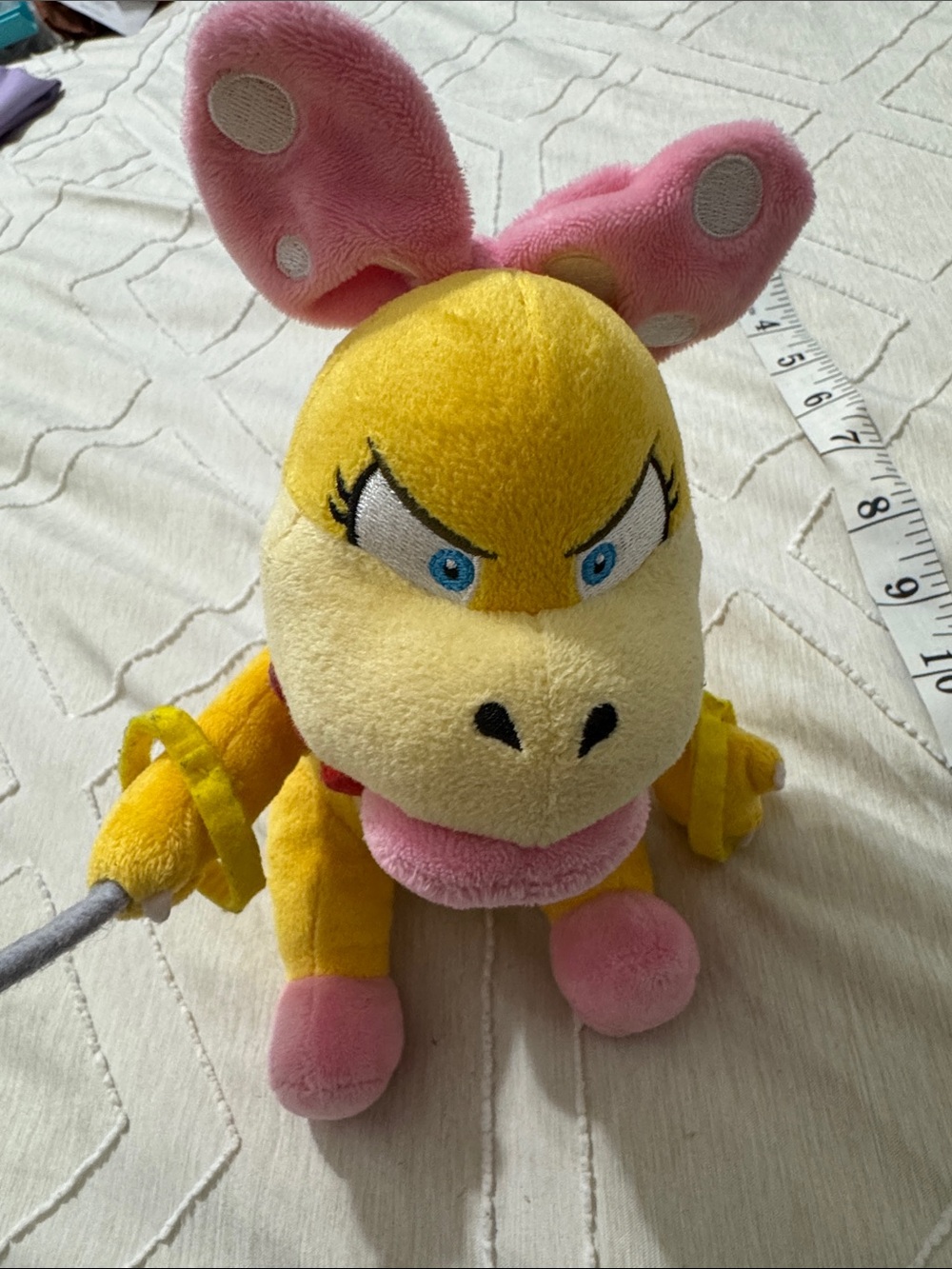 Nintendo Yellow and Pink Plush Bowser Jr. Sister Stuffed Toy